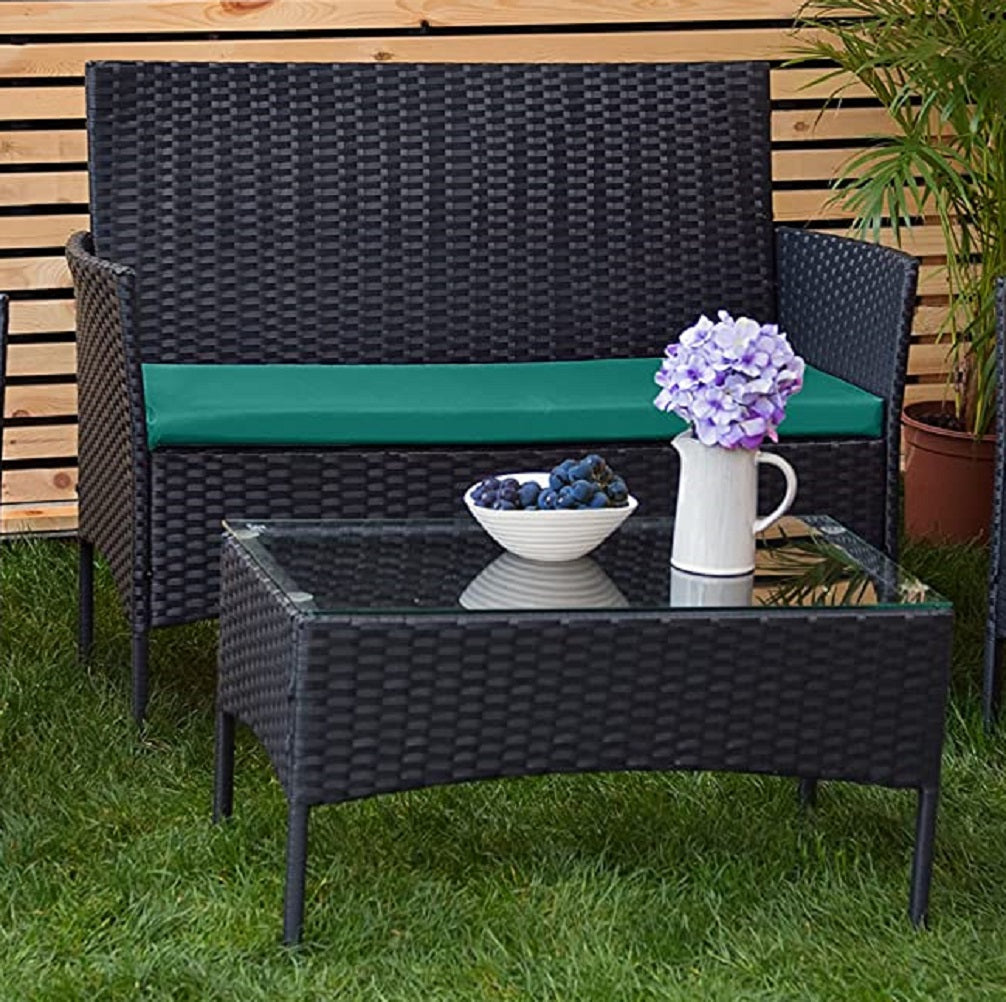 Outdoor Rattan Garden Patio Furniture Sofa Seat Cushion Pad Only, 2 Seater