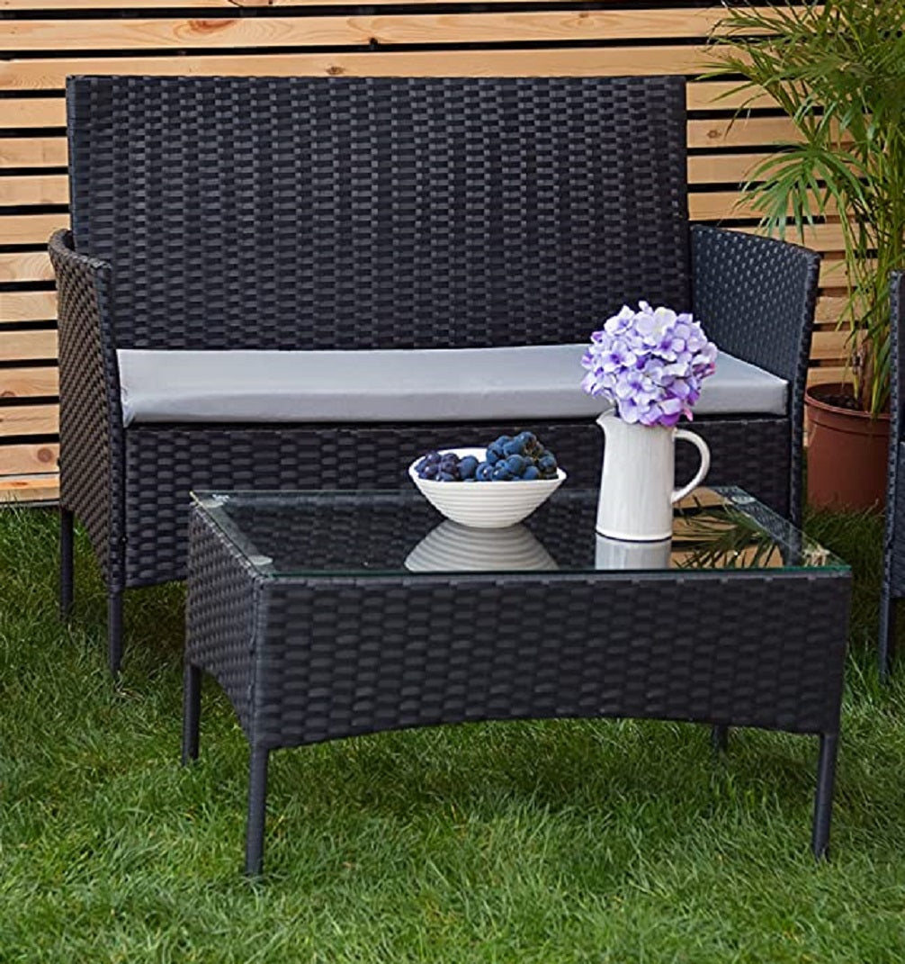 Outdoor Rattan Garden Patio Furniture Sofa Seat Cushion Pad Only, 2 Seater