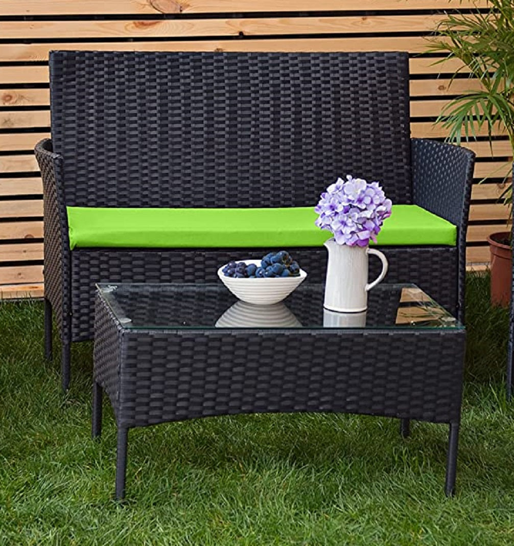 Outdoor Rattan Garden Patio Furniture Sofa Seat Cushion Pad Only, 2 Seater