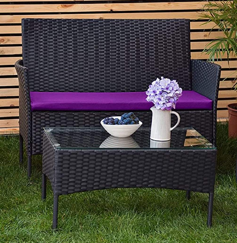 Outdoor Rattan Garden Patio Furniture Sofa Seat Cushion Pad Only, 2 Seater