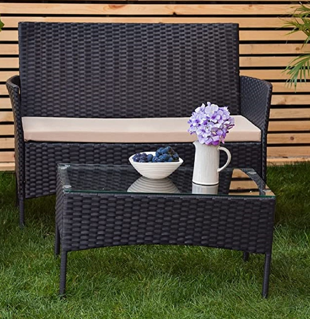 Outdoor Rattan Garden Patio Furniture Sofa Seat Cushion Pad Only, 2 Seater