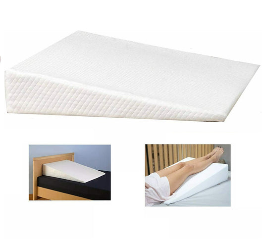 Extra Large Wedge Pillow Foam Filled Raised Support for Bed Sofa 70x60x15 CM