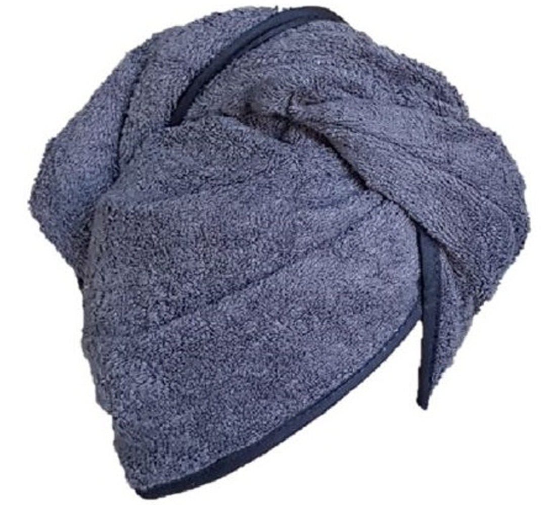 100% Pure Cotton Soft Headwrap Towel Turban Quick Hair Dry 500GSM With Button