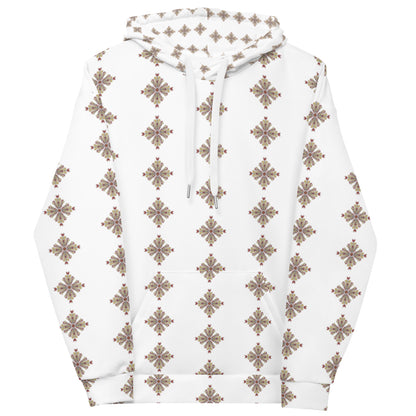 Unisex Polyester Brushed Fleece Hooded Sweatshirts Track Top - Floral Patterns by Deadly/Cute©