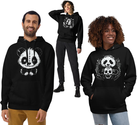 Unisex Cotton Hooded Sweatshirts Track Top | Dark Cottagcore - Wicked Designs by Deadly/Cute©