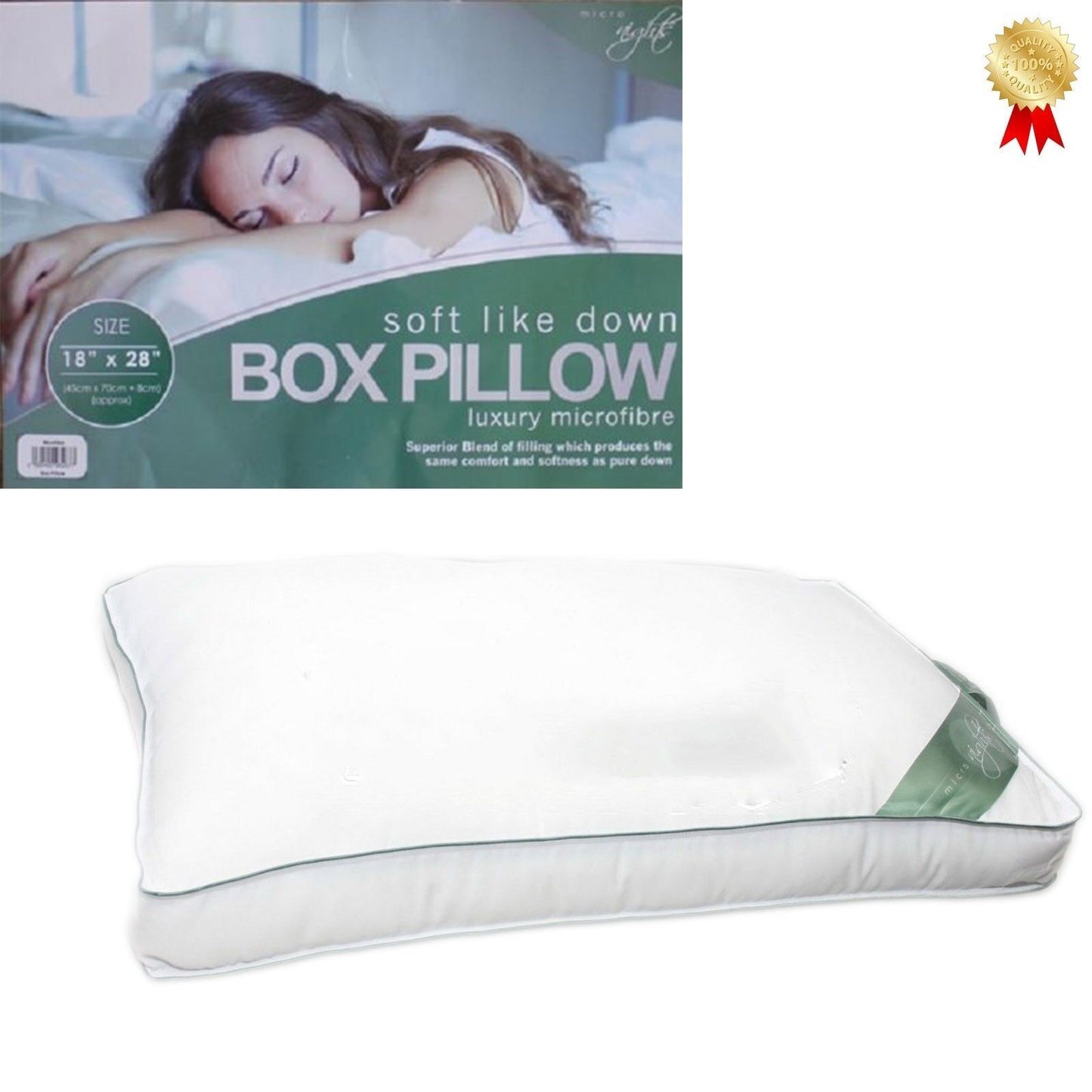 Hotel Quality Pillows Bounce Microfiber Feather Firm Memory Foam & V Pillows