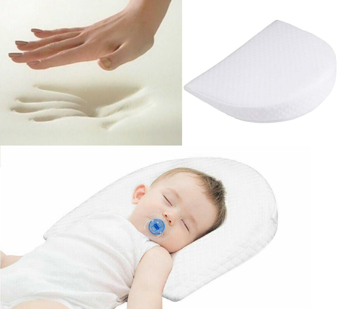 Baby Round Wedge Foam Pillow Anti Re-flux Colic Anti Choking Cushion 31x29x7.5 CM