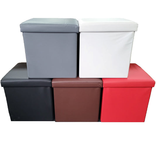 Ottoman Storage Box Pouffe Seat Stool Square and Rectangle Storage Unit