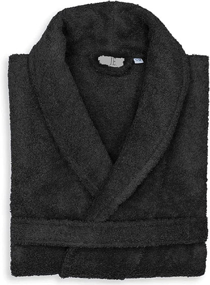 100% Egyptian Cotton Shawl Collar Extra Absorbent Unisex Bathrobe