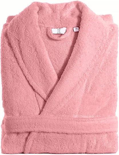 100% Egyptian Cotton Shawl Collar Extra Absorbent Unisex Bathrobe