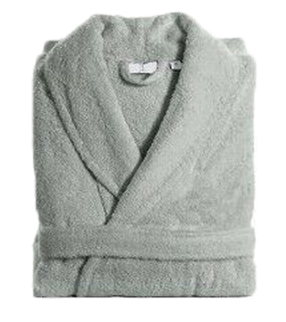 100% Egyptian Cotton Shawl Collar Extra Absorbent Unisex Bathrobe