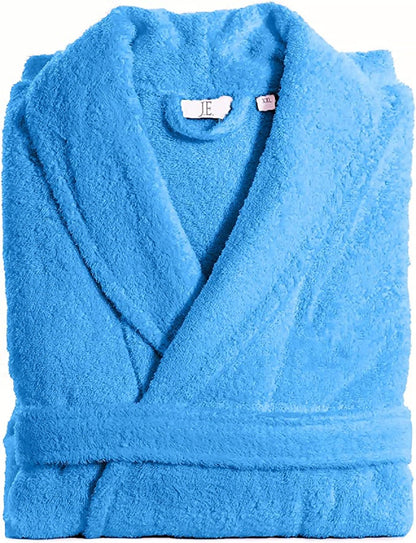 100% Egyptian Cotton Shawl Collar Extra Absorbent Unisex Bathrobe