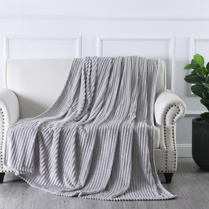 Chunky Rib Teddy Fleece Blanket Super Soft Luxurious Cozy Faux Fur Throw 150 X 200 CM