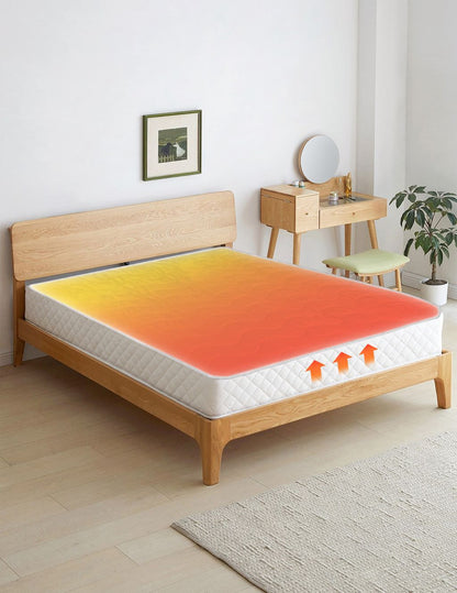 Self Heating Mattress Topper With Heat Reflecting Foil and Thermal Lining to Retain Heat