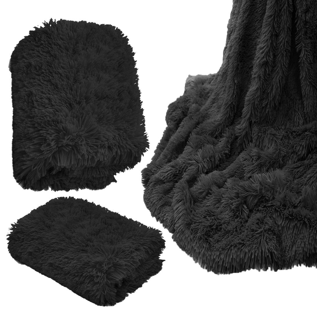 Luxury Cuddle Throw Blanket 100% Polyester Double Bed & Sofa Mink Throw 150 X 200 CM For All Seasons