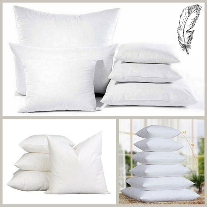 Duck Feather Cushion Pads Inner Inserts Fillers 16" 18" 20" 22" 24" Pack Of 2