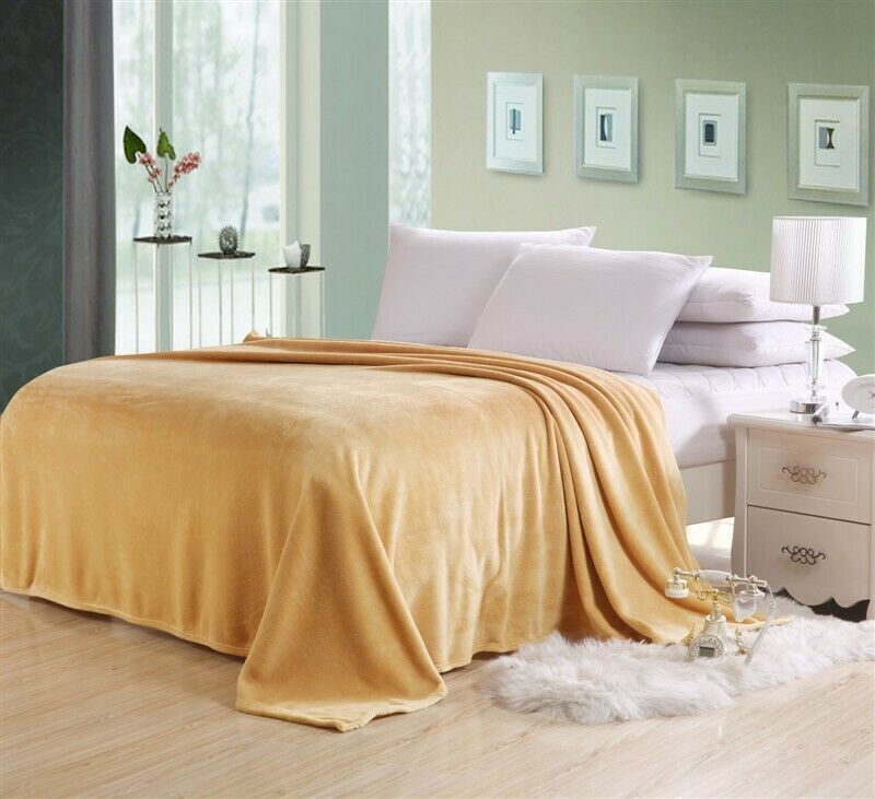 Soft Faux Fur Mink Throw Blanket Bedspread Bed Sofa Throw