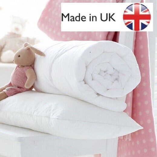 Luxury Cot Bed Duvet Quilt + Pillow Baby Toddler Junior Anti-allergy All Seasons